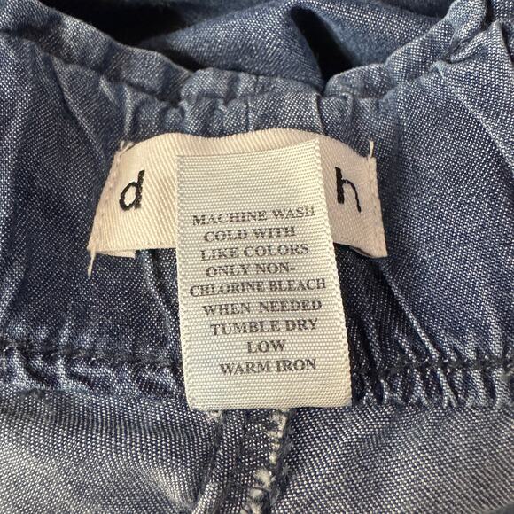 DASH X-Large Paperbag Chambray Jean Shorts Lightweight Hi-Rise Pull-On Pockets - Picture 5 of 6